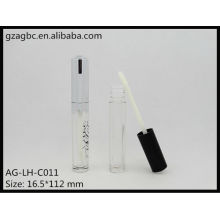 Transparente & leeren Kunststoff Runde Lip Gloss Tube AG-LH-C011, AGPM Kosmetikverpackungen, benutzerdefinierte Farben/Logo